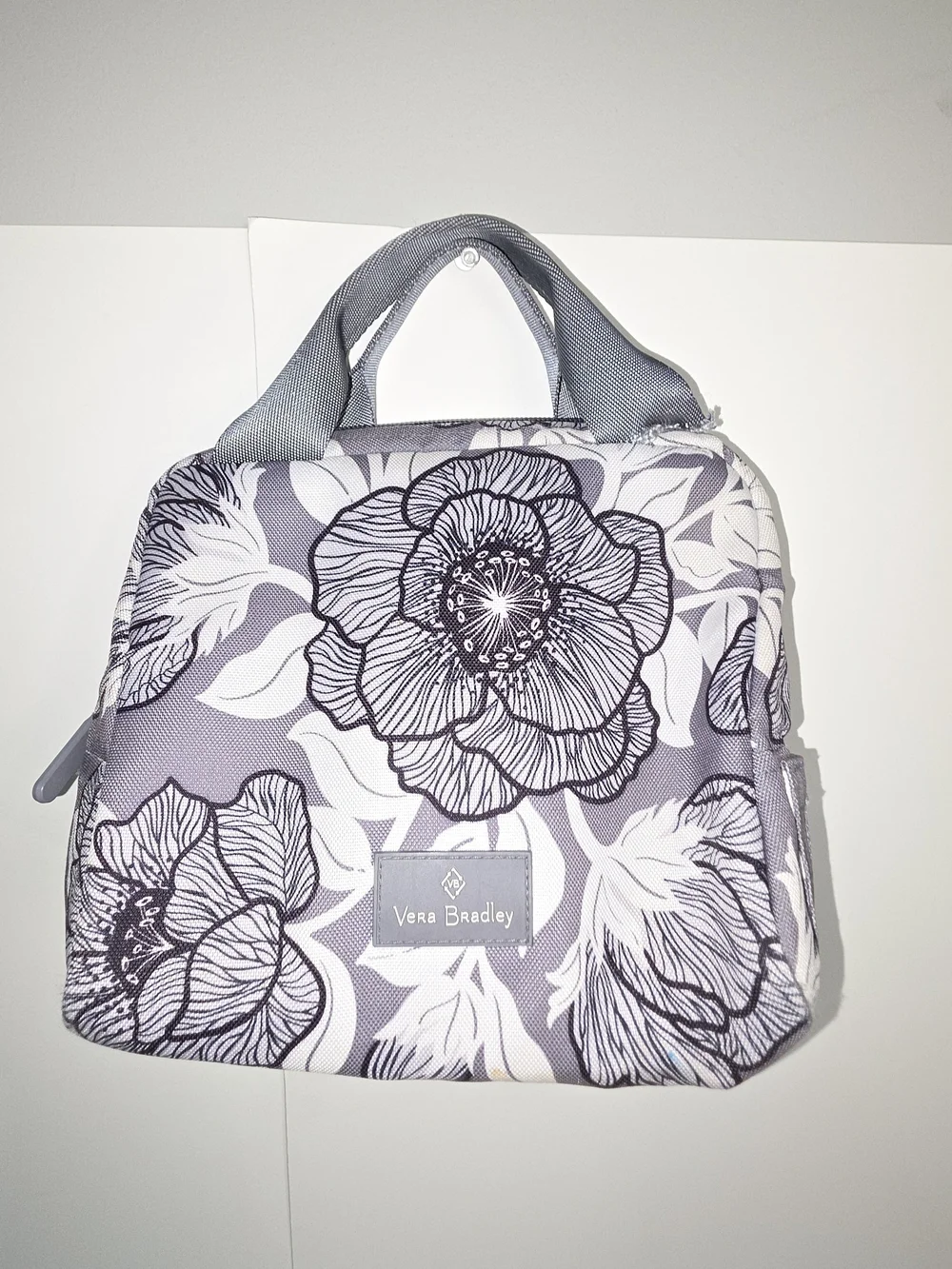Vera Bradley Moon Shadow Meadow Floral Top-Handle *Tear* Needs Repair Lunch Bag